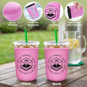 Porte-gobelet isotherme réutilisable en néoprène de luxe, imperméable, 16 oz, avec logo personnalisé, sublimation thermique, pour café chaud ou glacé - Product Image 5