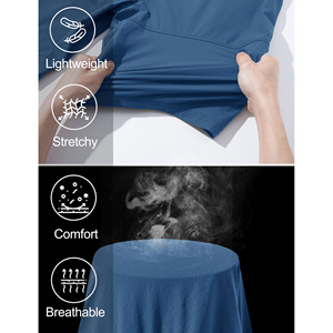 Pantalones cortos de algodón de sarga para hombre, informales, con cordón, clásicos, elásticos, de malla para gimnasio, cintura elástica corta, relajados, para entrenamiento de verano - Product Image 4