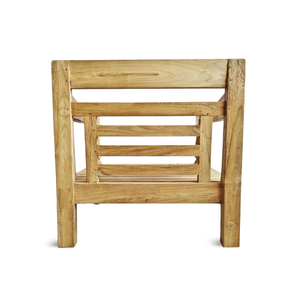 Mobilier classique de fauteuil de jardin en teck avec pieds tournés et design d'accoudoir incurvé - Product Image 5