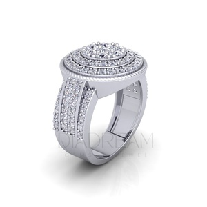 แหวนเพชรปาร์ตี้แต่งงานสีเงินสเตอร์ลิง925พรีเมี่ยมสไตล์คลาสสิกประดับเพชรโมอิสใสสำหรับวันครบรอบ - Product Image 2