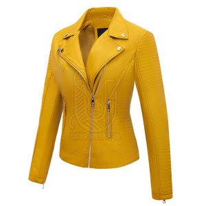 Veste en cuir véritable pour femmes, tendance, fermeture éclair, fabrication au Pakistan, vente chaude - Product Image 3