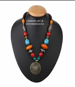 New Design Acrylic Beaded Multi Colours <b>Necklace</b> for Women Fashion Beaded <b>Necklace</b> Wholesale Acrylic Beaded <b>Necklace</b> From India - Product Image 1