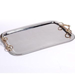 Stainless Steel <b>Tray</b> for Snack and Drinks <b>Mirrored</b> steel <b>Tray</b> Customized Size Stainless Steel Food <b>Tray</b> - Product Image 5
