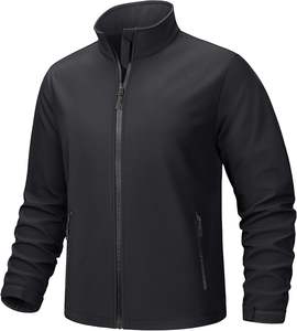 Chaqueta Softshell forrada de lana para hombre, chaqueta impermeable para lluvia cortavientos para senderismo táctico, cortavientos forrado de lana - Product Image 1
