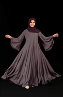 Última Moda Islámica Musulmana, Vestido Largo Estilo Turco para Mujer, de Poliéster Antiestático, Ligero y Elástico en Cuatro Direcciones
