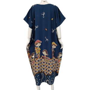 Chrysanta confortable surdimensionné rayonne femmes tenue décontractée grande taille Ksftan vêtements de nuit pour un usage quotidien - Product Image 2