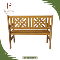 Banc d'extérieur contemporain en pin massif courbé, siège imperméable pour jardin, chambre, salon, patio, parc, cour