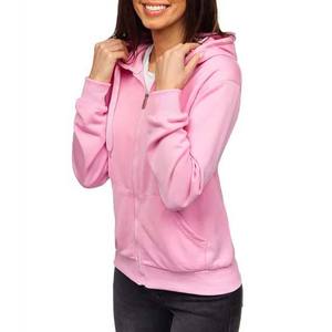 Sudadera con Capucha Extra Grande de Algodón Grueso de Primera Calidad para Mujer, Informal, Tejida, Ecológica, con Cierre Frontal y Logotipo - Product Image 4