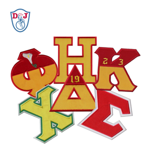 Customized Velvet Patches Greek Sorority patches Mega Greek <b>Letter</b> Applique Phi - Product Image 6