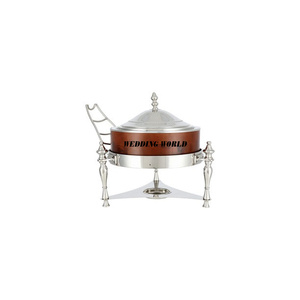 Servidor de comida aislado de metal Cazuela de diseñador hecha a mano de alta calidad Forma redonda Classic Stylsih Venta al por mayor Hotpot de metal - Product Image 6
