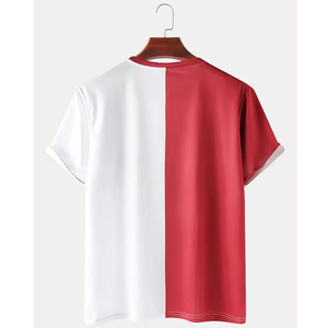 T-shirt en coton respirant confort coupe ajustée à manches courtes tissu léger disponible en plusieurs couleurs pour un usage quotidien en été - Product Image 2