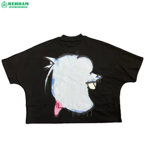 เสื้อยืดทรงบ็อกซี่คุณภาพสูงแบบลำลองปี 2026 ตัดเย็บแบบไร้ตะเข็บ ผ้าฝ้าย 100% ทรงโอเวอร์ไซส์ หนานุ่ม - Product Image 4