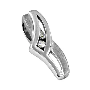 Pendentif en argent 925 or rose avec pierres CZ, plaqué rhodium et or 14 carats, bijoux cadeau pour femmes avec charme en platine - Product Image 2