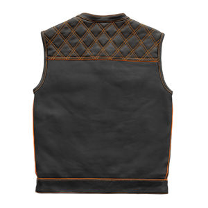 Gilet en cuir pour homme personnalisé, durable, pour la saison hivernale, de qualité supérieure, design tendance, fabricant de gilets en cuir pour homme, vente chaude - Product Image 2