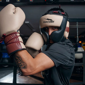 Protector Facial, Protector de Cabeza para Boxeo, Protector de Cabeza de Cuero, Protector de Cabeza Más Vendido - Product Image 2