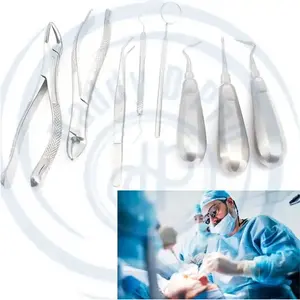 NEW 8 PIECES BASIC DENTAL EXTRACTING EXTRACTION FORCEPS ELEVATORS SET KIT For Dental Treatment BY DADDY D PRO CE ISO APPROVED