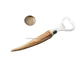 Fábrica Direto Chifre Abridor De Garrafas Artesanal Abridor De Garrafas Natural Horn Handle Alta Venda Por Atacado Abridor por Artesanato