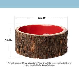 Prix de gros Premium bol pour chien avec écorce en bois extérieur haute qualité nourriture et eau bols pour animaux de compagnie s produits pour animaux de compagnie en bois - Product Image 4