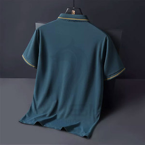 Camiseta de algodón y poliéster para hombre, POLO de alta calidad con logotipo personalizado bordado, venta al por mayor - Product Image 2