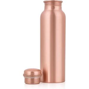 Bouteille d'eau en cuivre pur martelé minimaliste 950ML personnalisée verres classique commodité ayurvédique santé désintoxication bouteille cadeau - Product Image 2