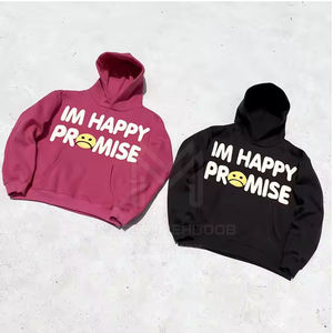 Sudadera con capucha de manga larga con estampado abullonado para hombre, moda de invierno 100%, poliéster y algodón, nuevo aspecto, teñido liso - Product Image 2