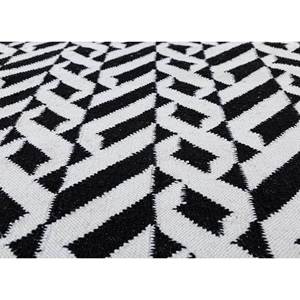 Tapis en laine tissée plate Alhambra gris et noir, motifs géométriques et abstraits, pour couloir, modèle rectangulaire ADWP-13072 - Product Image 3