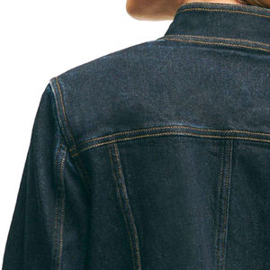 Veste en jean pour femme de haute qualité, fine, bleue, à manches longues, doublée de laine, style veste en jean, vente en gros personnalisée - Product Image 6