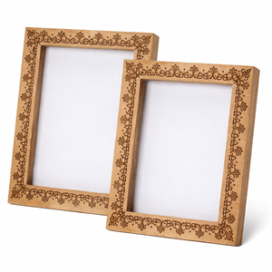 hot selling Decorative Wooden Photo <b>Frame</b> Set <b>with</b> Laser Engraving Elegant and Customizable for Gifts and Home Decor - Product Image 4