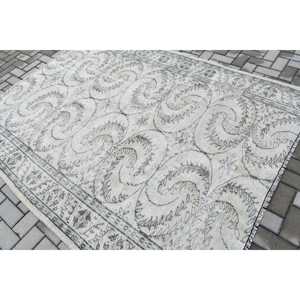 พรมวินเทจสไตล์ตุรกี ขนาด 6x7.7 ฟุต พรมลายสัตว์ขนาดใหญ่สีเทา - Product Image 4