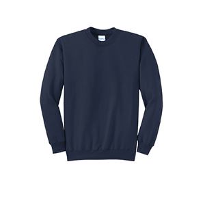 Pull-over décontracté à col en O pour hommes, couleur unie, sweat-shirt à capuche en polaire avec logo imprimé personnalisé, sweat-shirt d'hiver brodé en blanc - Product Image 1