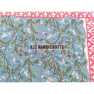 2024โสร่งชายหาดสำหรับผู้หญิงผ้าคอตตอนพิมพ์ลายดอกไม้สีเขียวลายดอกไม้อินเดียพิมพ์ด้วยมือมีสไตล์ล่าสุด - Product Image 5