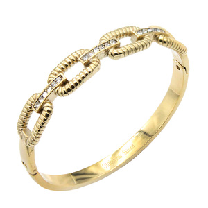 Bracciali e Braccialetti con Diamanti Placcati in Oro Gioielli in Acciaio Inossidabile - Product Image 2