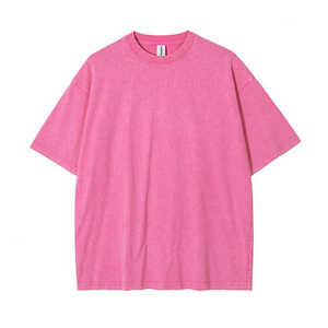 Streetwear t-shirts en coton pour hommes délavés à l'acide en vrac t-shirt à manches courtes de style vintage vierge OEM ODM usine de gros marque privée - Product Image 3