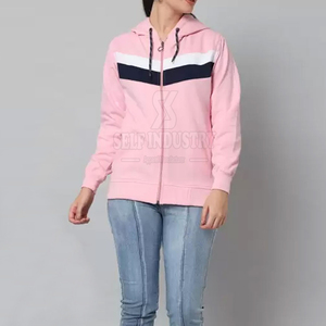 Sudaderas con capucha elásticas con cremallera transpirable de alta calidad para mujer, ropa de calle, estilo informal, Logo frontal, cuello con capucha, gran oferta para invierno - Product Image 4