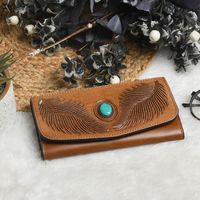 Sacs à main CROWN en gros – Pochette en cuir véritable de haute qualité, élégante et vintage pour femme, avec logo animalier sculpté en fourrure