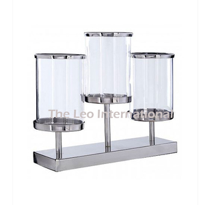 Portavelas de Huracán de Vidrio con Base de Mármol, Estilo Industrial, para Centros de Mesa, Portavelas de Primera Calidad - Product Image 2