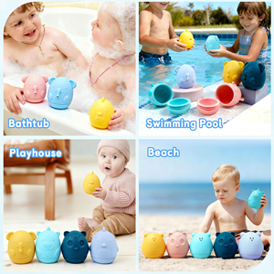 Ketaili Custom Logo Cute Animal Cognitive Floating 4-in-1 <strong>Bath</strong> Spray Water Silicone <strong>Bath</strong> <strong>Toys</strong> <strong>for</strong> <strong>2</strong>-4 <strong>Year</strong> <strong>Old</strong> Unisex Kids - Product Image 2