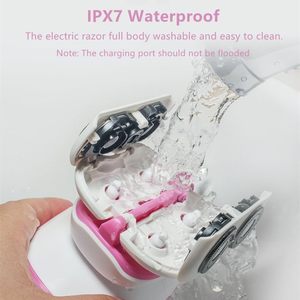 Rasoir électrique rechargeable sans fil pour femmes, tondeuse bikini étanche et brosse nettoyante, tondeuse corporelle indolore - Product Image 1