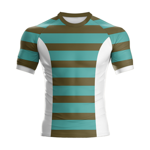 Maillot de Rugby de vente chaude pour hommes à manches courtes col rond jeunesse sublimé bande Rugby Football Jersey - Product Image 6