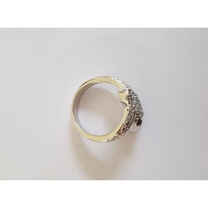 Anillo de Serpiente con Zafiro y Diamantes, Chapado en Rodio, Estilo Hip-Hop, Joyería de Declaración con Engaste de Bisel para Regalo de Boda, Certificado IGI - Product Image 5