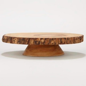 Base Redonda Minimalista para Pastel de Madera con Diseño Ecológico y Hecho a Mano para Eventos Modernos y Uso en Múltiples Eventos - Product Image 3
