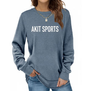 เสื้อสเวตเชิ้ตผู้หญิงทรงโอเวอร์ไซส์ ผ้าฟลีซคอตตอน 100% ระบายอากาศได้ดี ไม่เป็นขุย สำหรับฤดูหนาว ผลิตโดย High Manufacturer Street Clothing - Product Image 1