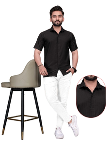 Wholesale Custom Hawaiian Print Digital <b>Silk</b> Cotton Fabric <b>Men's</b> Button-Up <b>Shirt</b> Golf Beach Work Style Polyester Rayon Material - Product Image 5