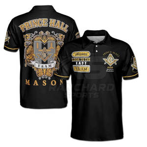 Polo Masonique pour Hommes en Gros, Logo de Franc-Maçonnerie Personnalisé, Manches Courtes, Polo Masonique pour Hommes - Product Image 3