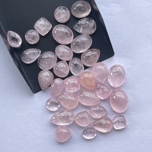 8mm 10mm 12mm Natural Rosa melocotón morganita piedra suave ovalada redonda pera cabujón piedras preciosas sueltas joyería fina hacer piedras reales - Product Image 3
