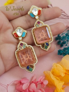 Boucles d'oreilles de luxe vêtements de fête avec look baroque ensemble de boucles d'oreilles de luxe pour les femmes boucles d'oreilles de fête pour cadeau - Product Image 5