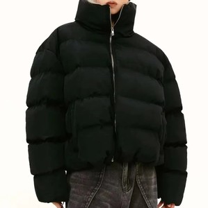 Men's Warm Stand Collar Puffer <b>Jacket</b> Thin Cotton Padded Winter Parka in 4 Canvas Colours - Product Image 1
