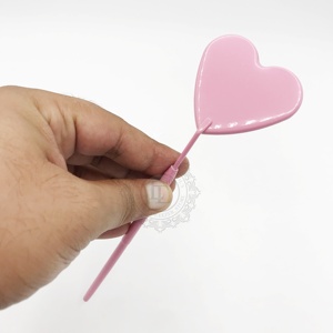 Best Price Offer Premium Quality Pink Powder Coating Stainless Steel Heart Makeup <b>Mirror</b> Private Label Eyelash Extension <b>Mirror</b> - Product Image 5
