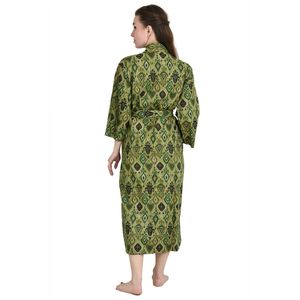 Handblock-<b>Kimono</b> Pure Cotton Boho Floral Cardigan Spring and Summer Mode <b>Beach</b> Cover-Up Swimwear Cover-Up - Product Image 2