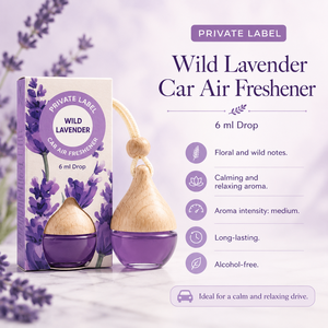 Ambientador para Auto con Aroma a Lavanda Silvestre, Marca Privada, 6ml, OEM |   Fragancia para Auto Sin Alcohol |   España UE - Product Image 2